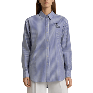 Lauren Ralph Lauren Relaxed Fit Striped Stretch Cotton Shirt